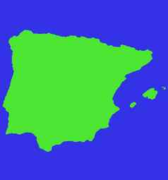 大纲地图西班牙白色
