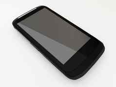 黑色的智能手机孤立的白色背景