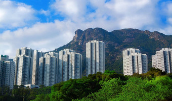 在香港香港住房景观狮子岩石