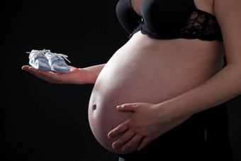 肚子细节怀孕了女人