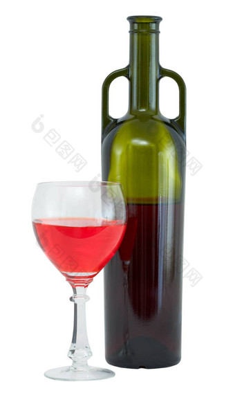 静物<strong>玻璃</strong>红色的酒瓶