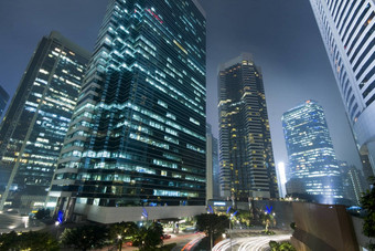 现代摩天大楼建筑在香港<strong>香港岛</strong>