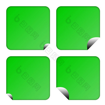 绿色生态标签按钮