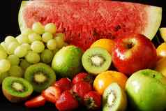 色彩斑斓的新鲜的集团水果
