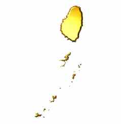 圣文森特格林纳丁斯群岛金地图