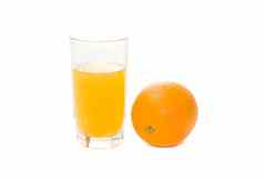 玻璃橙色汁橙色
