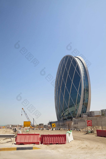 飞碟形状的建筑建设阿布阿布扎比阿联酋