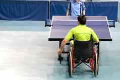 轮椅子表格网球禁用人