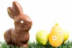 巧克力兔子兔子复活节鸡蛋