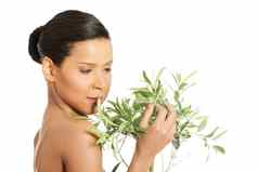 女人健康皮肤橄榄树