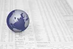地图世界全球新闻纸股票市场金融