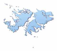 福克兰岛屿地图