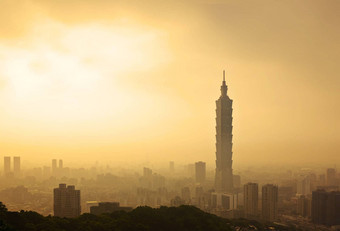 台北<strong>台湾</strong>晚上天际线