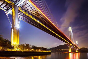 停你悬架桥在香港香港晚上