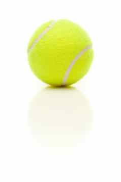 单网球球白色轻微的反射