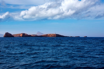 伊比沙岛岛屿布莱达斯beldes岛屿灯塔