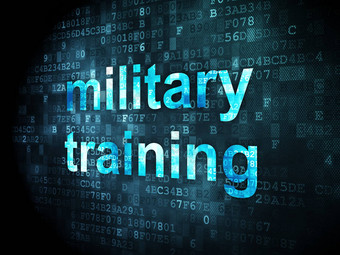 教育概念军事培训数字背景