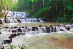 瀑布纳姆托克萨姆兰国家公园Saraburi泰国