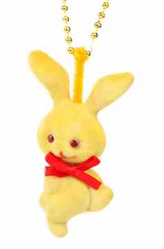 黄色的兔子玩具圣诞节树