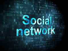 社会媒体概念社会网络数字背景