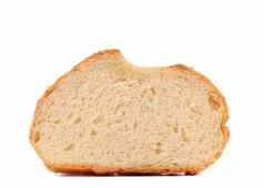 一块面包面包孤立的白色背景