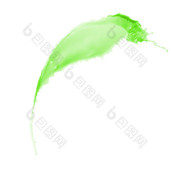 绿色油漆飞溅