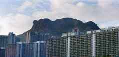 在香港香港住房景观狮子岩石