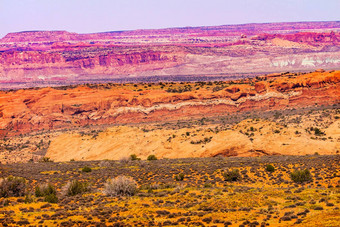画沙漠红色的摩押的<strong>错</strong>拱门国家公园犹他州