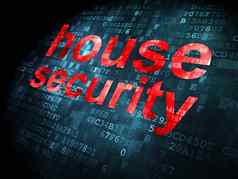 安全概念房子安全数字背景