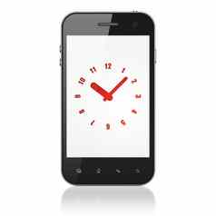 时间轴概念时钟智能手机