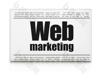 网络设计新闻概念报纸标题网络市场营销