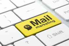 市场营销概念头金融象征邮件市场营销