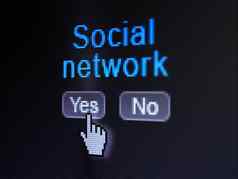 社会网络概念社会网络数字电脑屏幕
