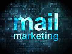 市场营销概念邮件市场营销数字背景