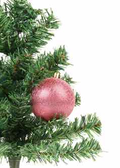 圣诞节树粉红色的球