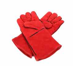 重型红色的手套