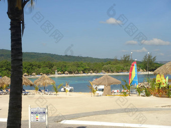 美丽的playa景观失控的湾牙买加