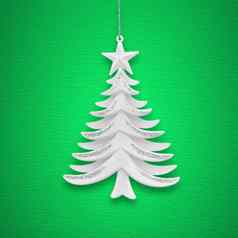 圣诞节树背景绿色纸