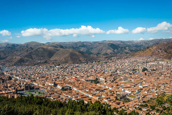 库斯科城市景观秘鲁安第斯山脉