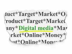 市场营销概念数字媒体纸背景
