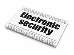 安全新闻概念报纸标题电子安全