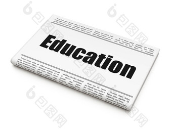 教育新闻概念报纸标题教育
