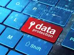 安全概念关键数据保护电脑键盘背景