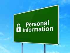 隐私概念个人信息关闭挂锁路标志背景
