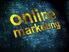 市场营销概念在线市场营销数字背景