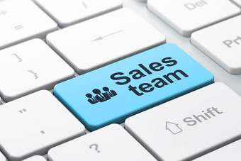 市场营销概念业务人销售团队电脑键盘背景
