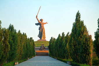 ”祖国电话!”纪念碑伏尔加格勒俄罗斯