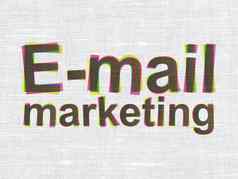 市场营销概念电子邮件市场营销织物纹理背景