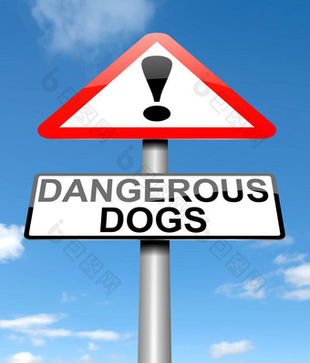 危险的狗概念