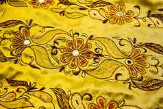 黄色的缎纺织